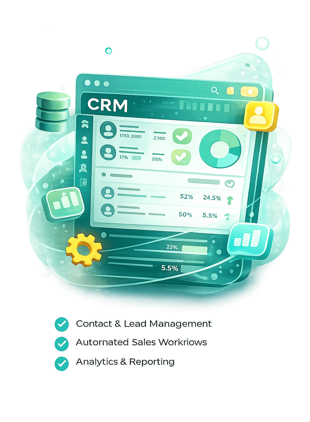 CRM dashboard preview